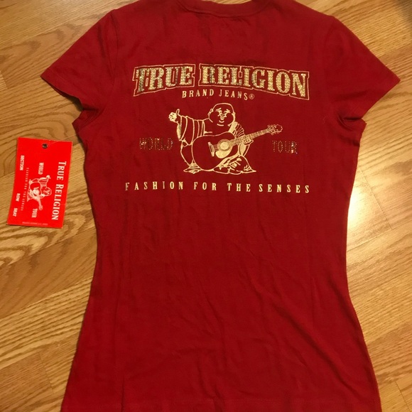 True Religion Tops - New True religion Red cotton t-shirt tee small
